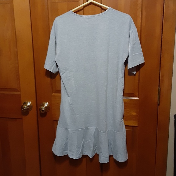 Gray Pullover T-Shirt Dress - Picture 2 of 2